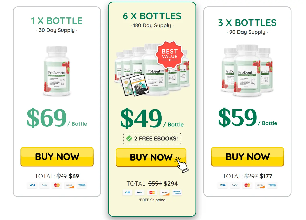 ProDentim Price & Package details
